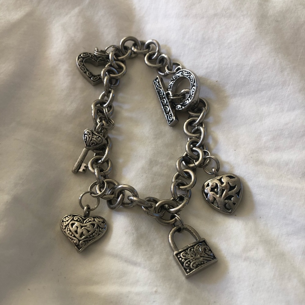 Charm Bracelet with hearts and key